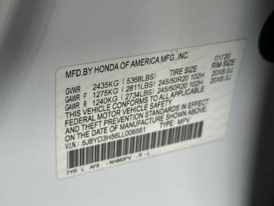 2020 Acura MDX w/Technology Pkg