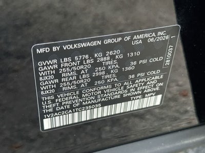 2026 Volkswagen Atlas Cross Sport 2.0T SEL R-Line Black