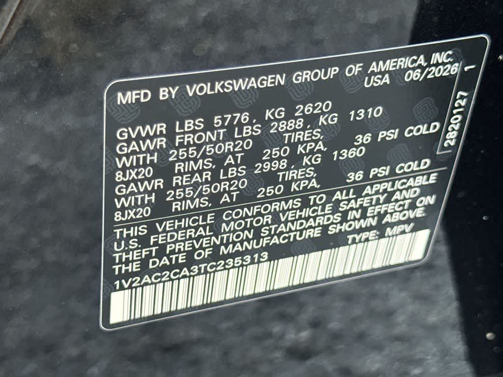 2026 Volkswagen Atlas Cross Sport 2.0T SEL R-Line Black