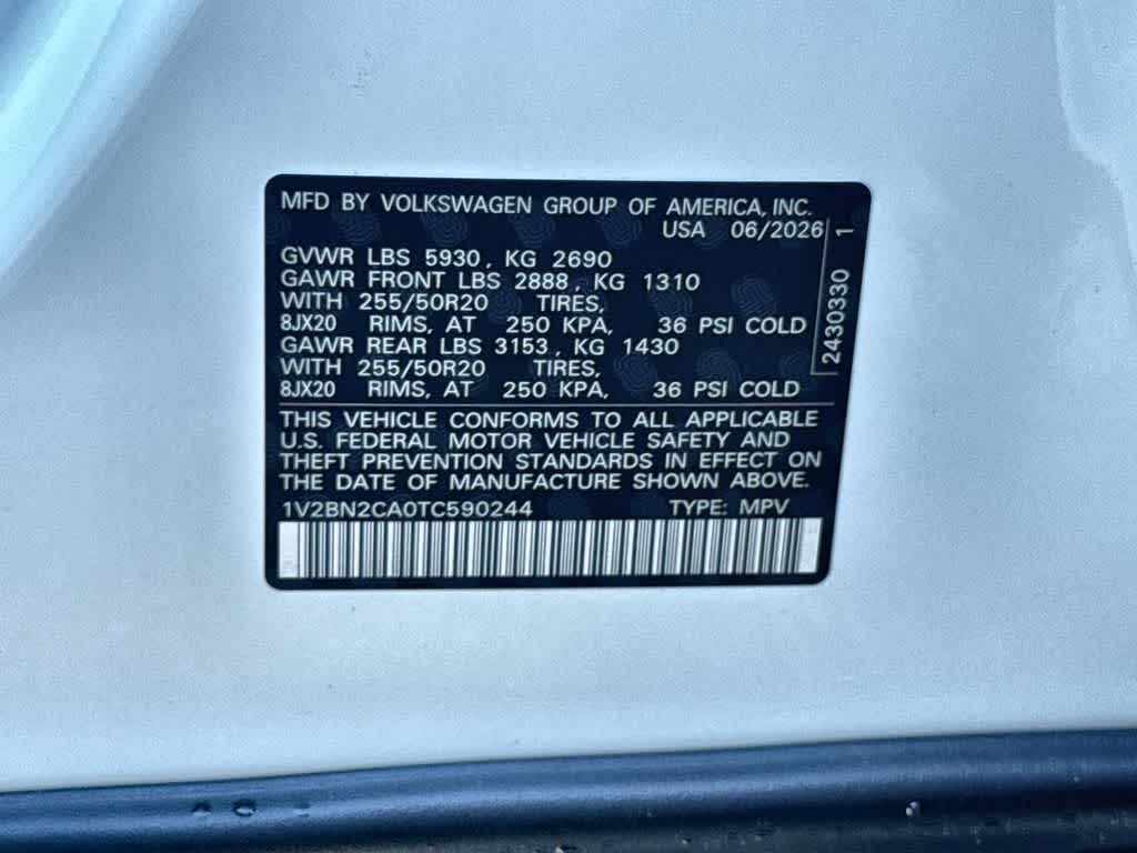 2026 Volkswagen Atlas 2.0T SEL