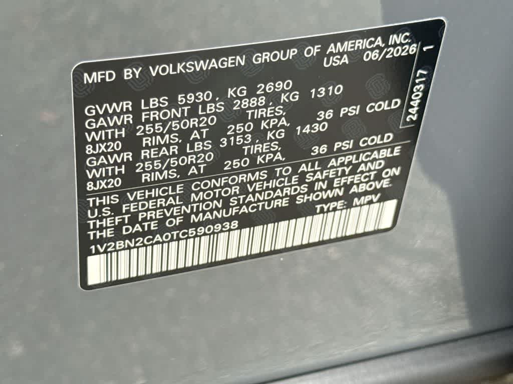 2026 Volkswagen Atlas 2.0T SEL