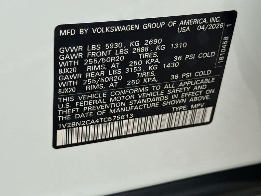 2026 Volkswagen Atlas 2.0T SEL