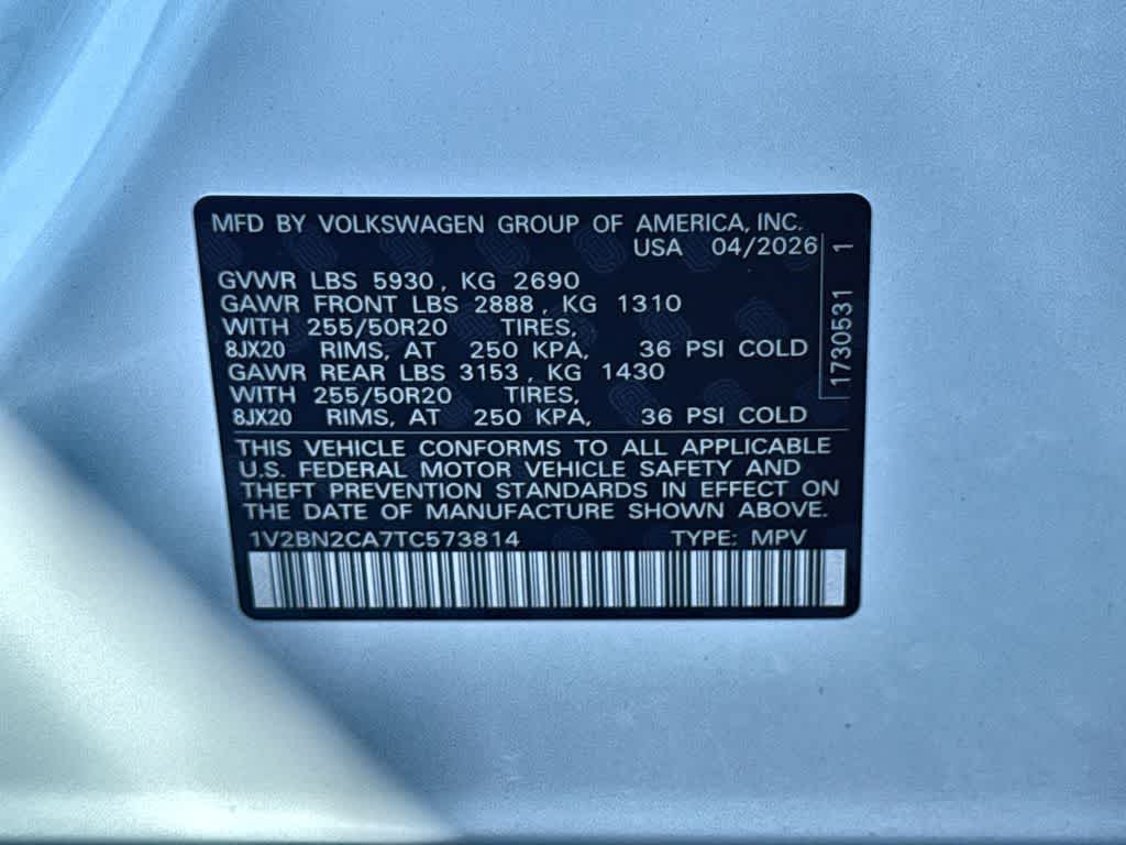 2026 Volkswagen Atlas 2.0T SEL