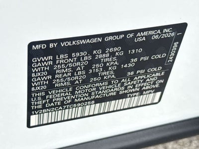 2026 Volkswagen Atlas 2.0T SEL