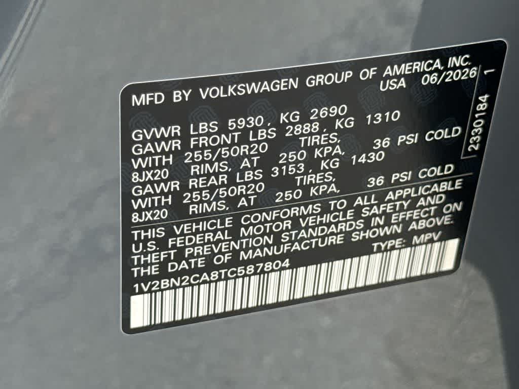 2026 Volkswagen Atlas 2.0T SEL
