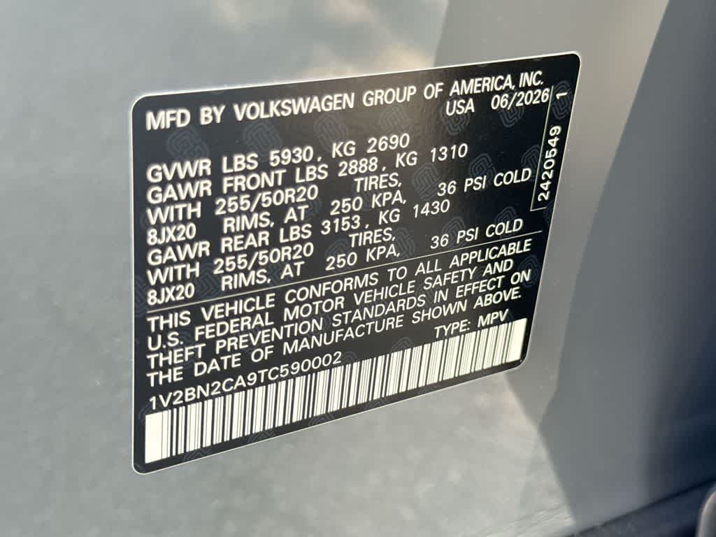 2026 Volkswagen Atlas 2.0T SEL