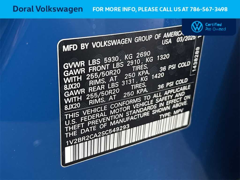 2025 Volkswagen Atlas 2.0T SEL