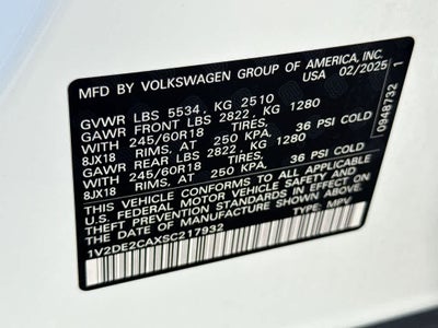 2025 Volkswagen Atlas Cross Sport 2.0T SE