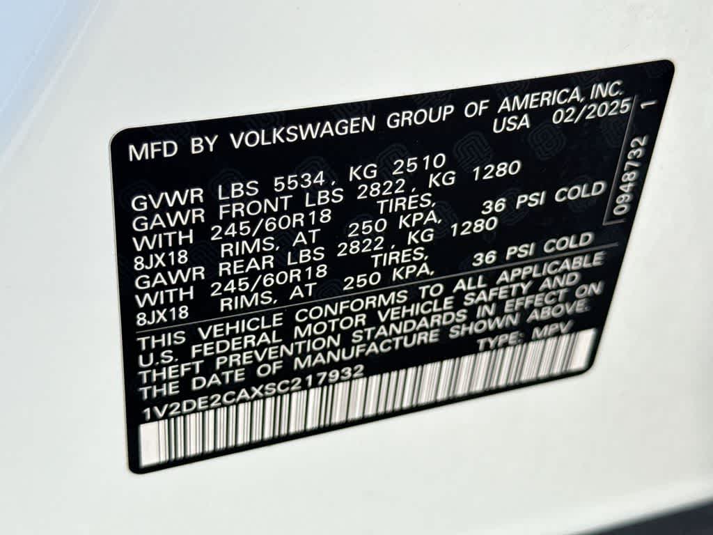 2025 Volkswagen Atlas Cross Sport 2.0T SE