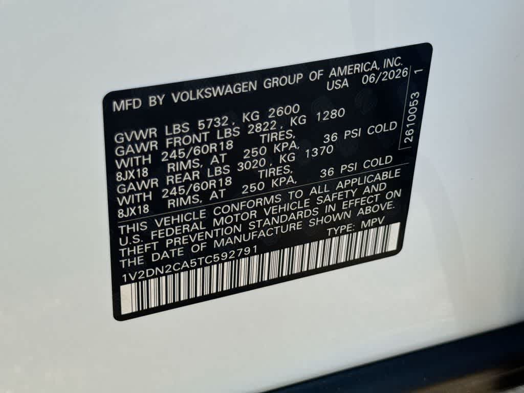 2026 Volkswagen Atlas 2.0T SE