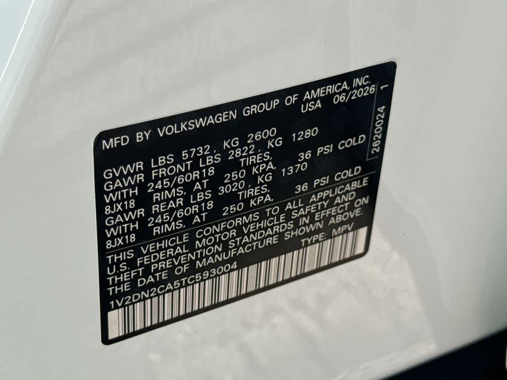 2026 Volkswagen Atlas 2.0T SE