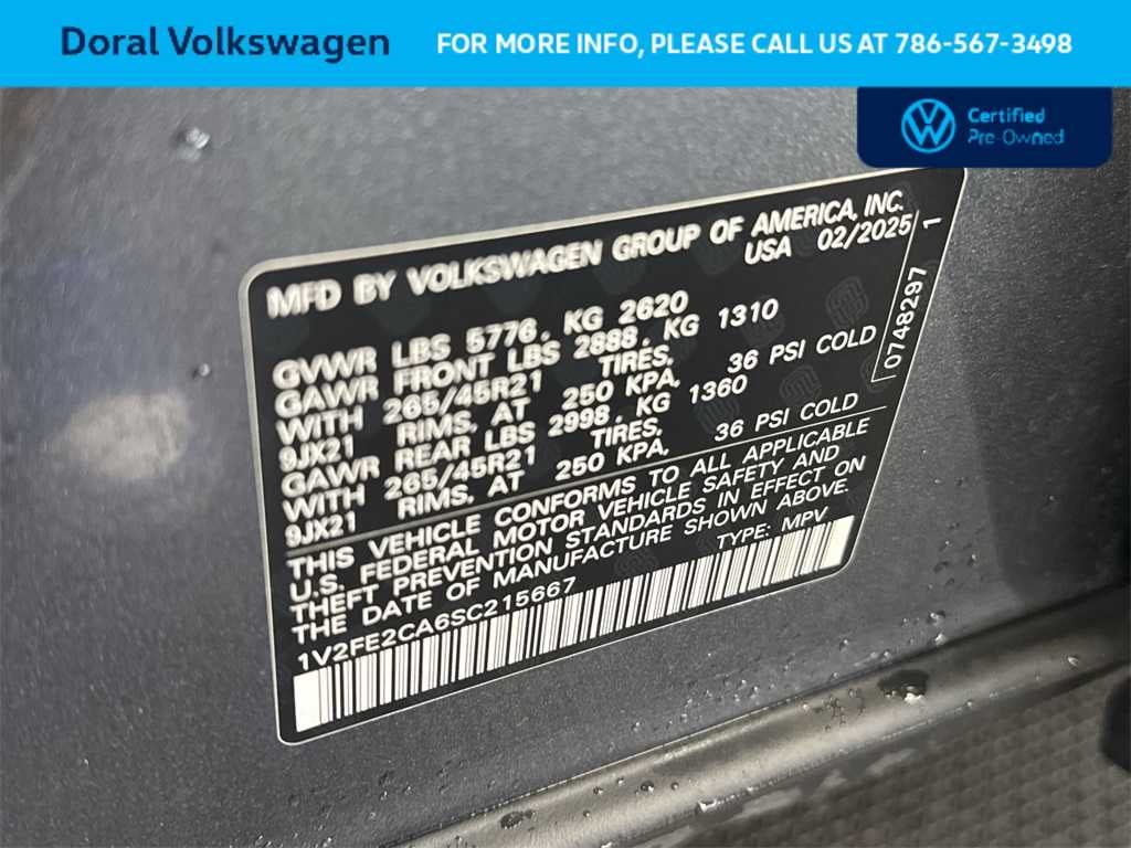 2025 Volkswagen Atlas Cross Sport 2.0T SEL Premium R-Line