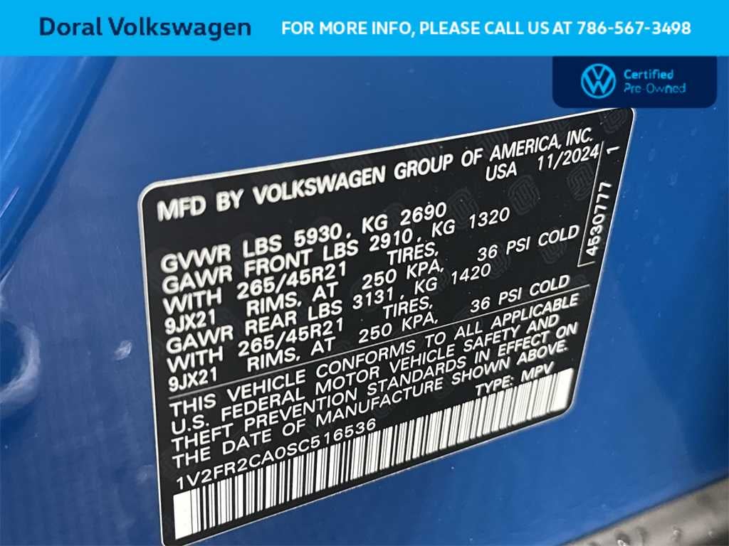 2025 Volkswagen Atlas 2.0T SEL Premium R-Line