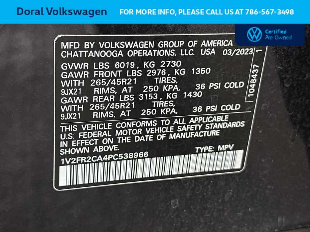 2023 Volkswagen Atlas 3.6L V6 SEL Premium R-Line