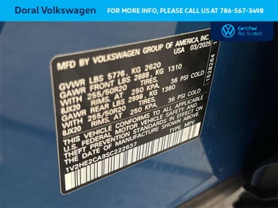 2025 Volkswagen Atlas Cross Sport 2.0T SE w/Technology