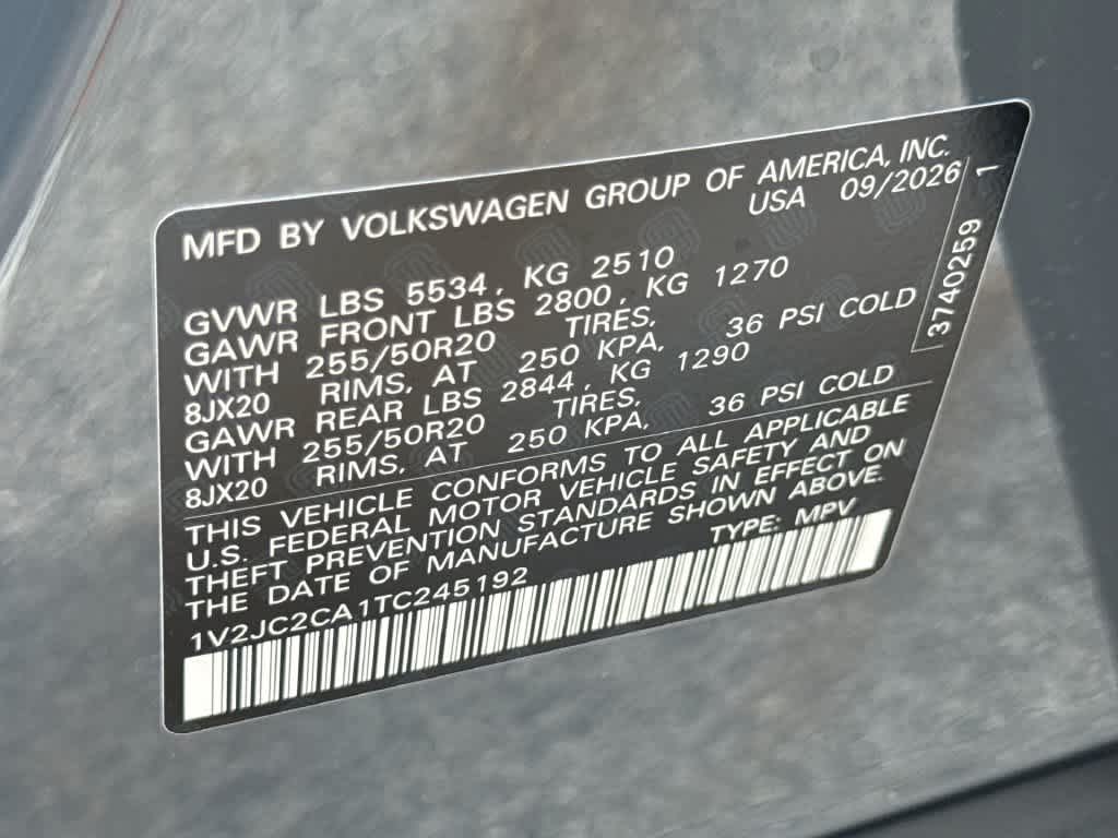 2026 Volkswagen Atlas Cross Sport 2.0T SE w/Technology
