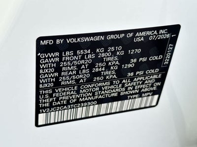2026 Volkswagen Atlas Cross Sport 2.0T SE w/Technology