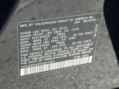 2026 Volkswagen Atlas Cross Sport 2.0T SE w/Technology