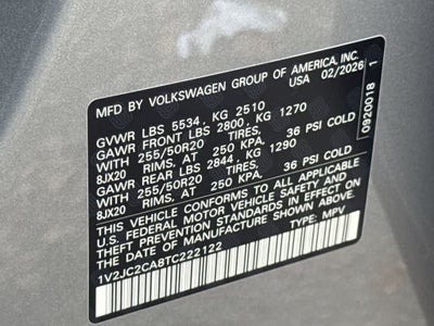 2026 Volkswagen Atlas Cross Sport 2.0T SE w/Technology