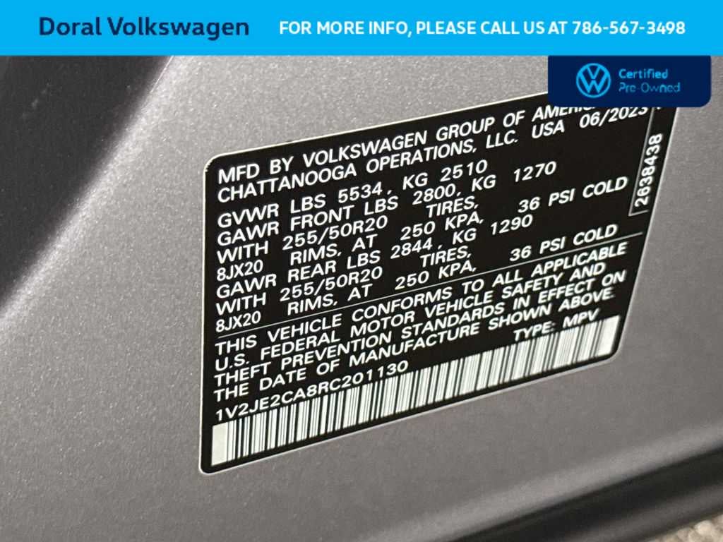 2024 Volkswagen Atlas Cross Sport 2.0T SE w/Technology