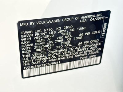 2026 Volkswagen Atlas 2.0T SE w/Technology