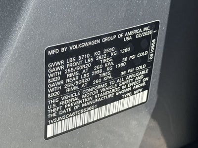 2026 Volkswagen Atlas 2.0T SE w/Technology