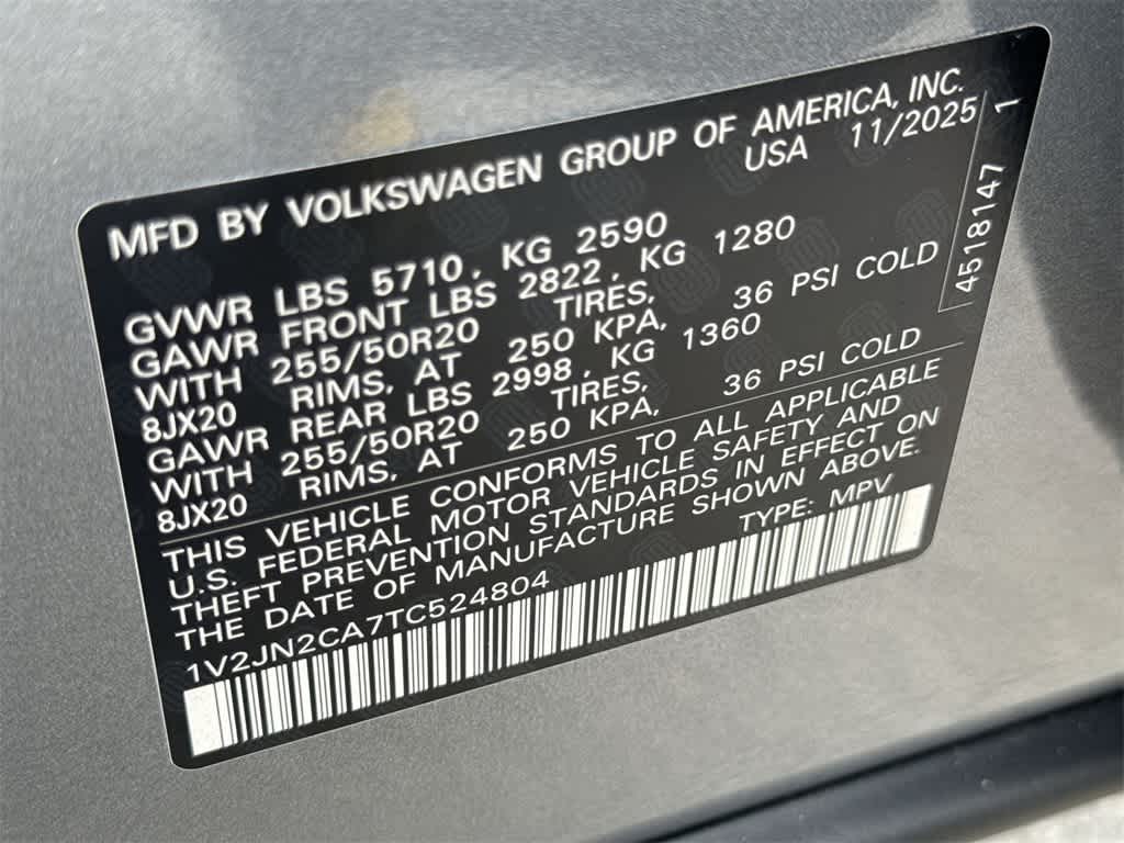 2026 Volkswagen Atlas 2.0T SE w/Technology