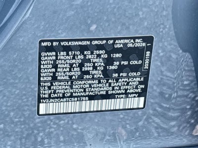 2026 Volkswagen Atlas 2.0T SE w/Technology