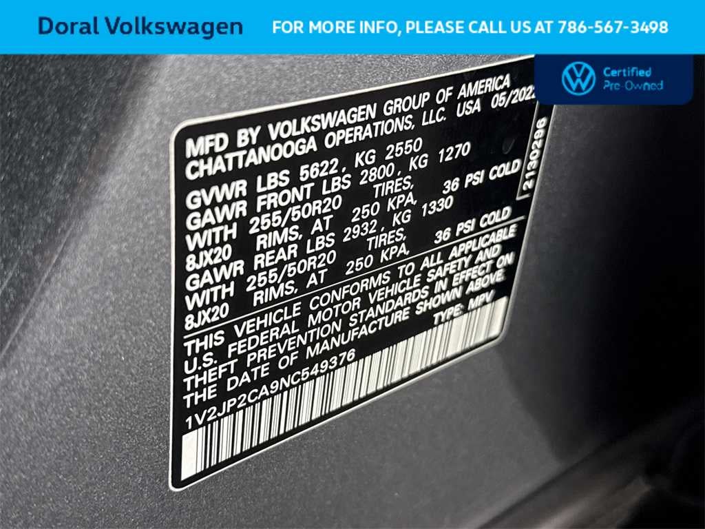 2022 Volkswagen Atlas 2.0T SE w/Technology