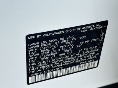 2026 Volkswagen Atlas 2.0T SE w/Technology