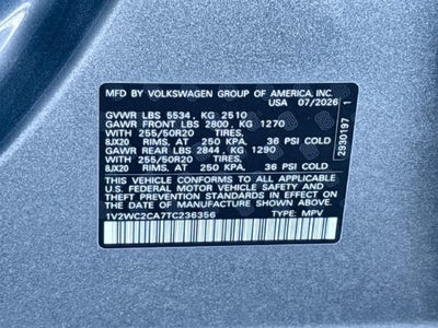 2026 Volkswagen Atlas Cross Sport 2.0T SE w/Technology