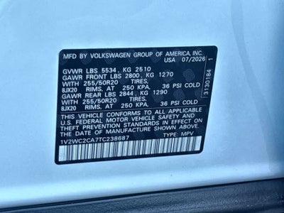 2026 Volkswagen Atlas Cross Sport 2.0T SE w/Technology