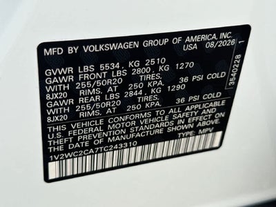 2026 Volkswagen Atlas Cross Sport 2.0T SE w/Technology