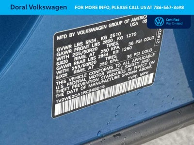 2024 Volkswagen Atlas Cross Sport 2.0T SE w/Technology