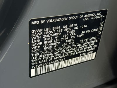 2024 Volkswagen Atlas Cross Sport 2.0T SE w/Technology