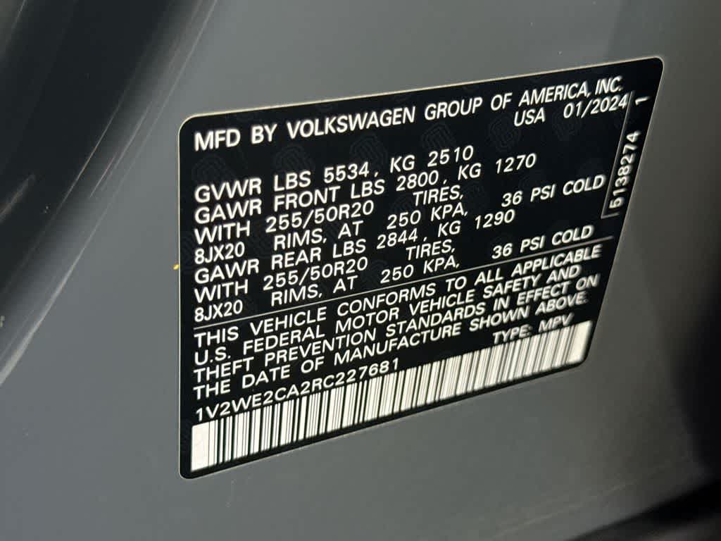 2024 Volkswagen Atlas Cross Sport 2.0T SE w/Technology