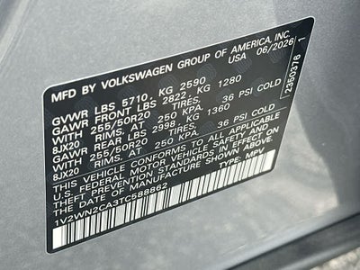 2026 Volkswagen Atlas 2.0T SE w/Technology