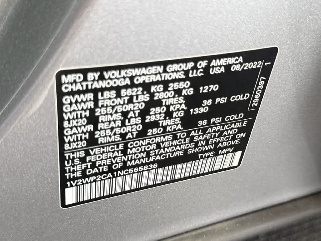 2022 Volkswagen Atlas 2.0T SE w/Technology