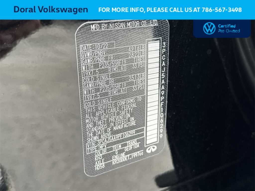 2023 INFINITI QX50 PURE