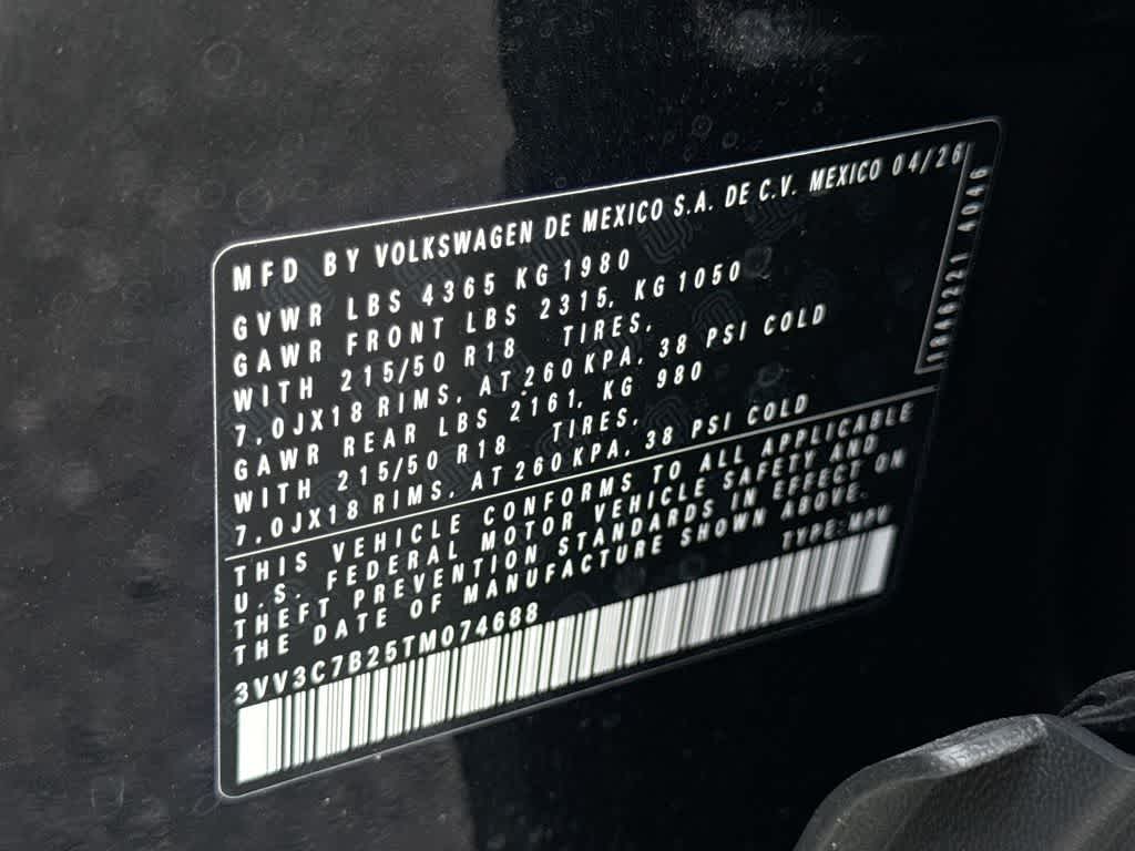 2026 Volkswagen Taos SE Black