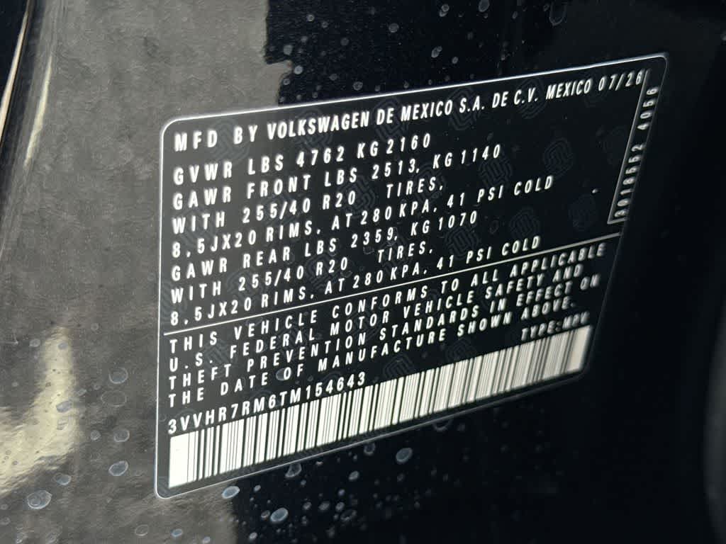 2026 Volkswagen Tiguan SE R-Line Black