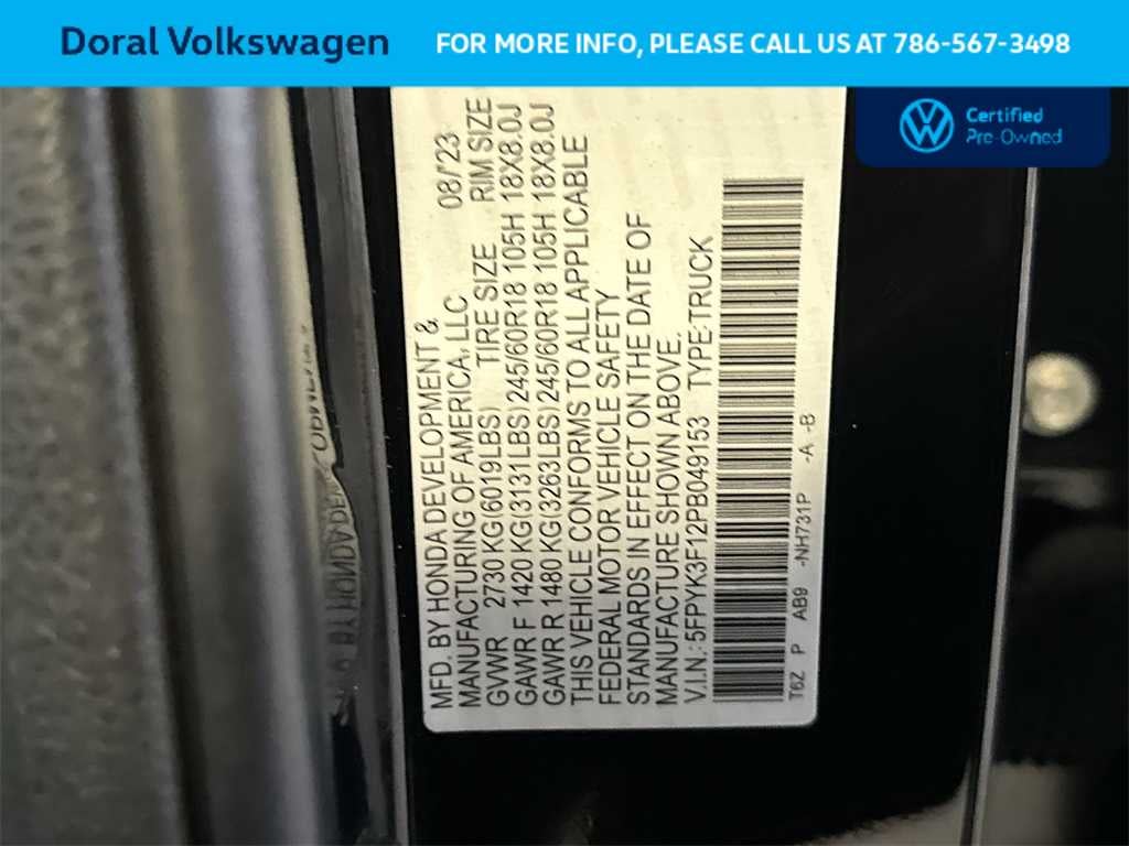 2023 Honda Ridgeline Sport