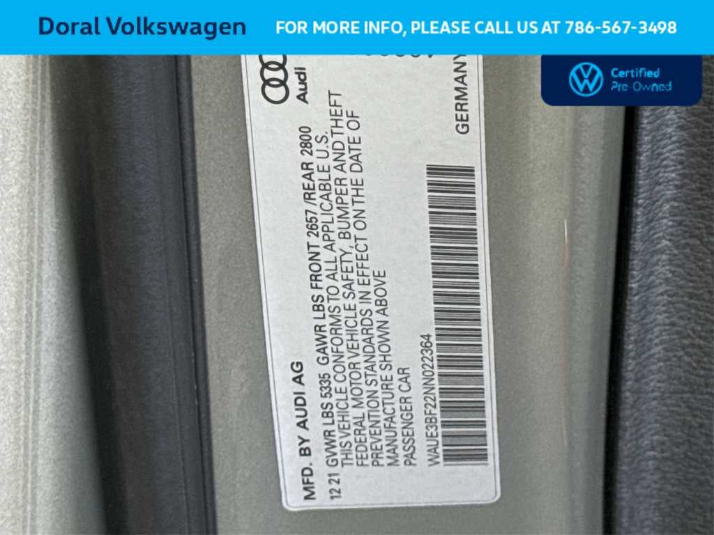 2022 Audi A6 Sedan Premium Plus